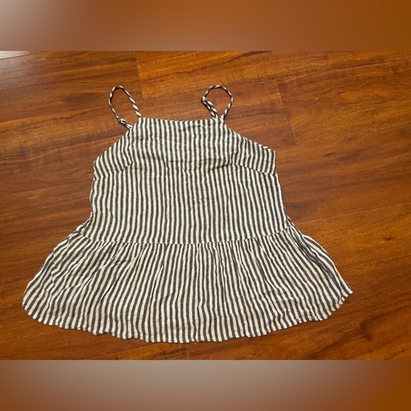 Mossimo Striped Tank Top with Bottom Ruffle - Picture 1 of 4
